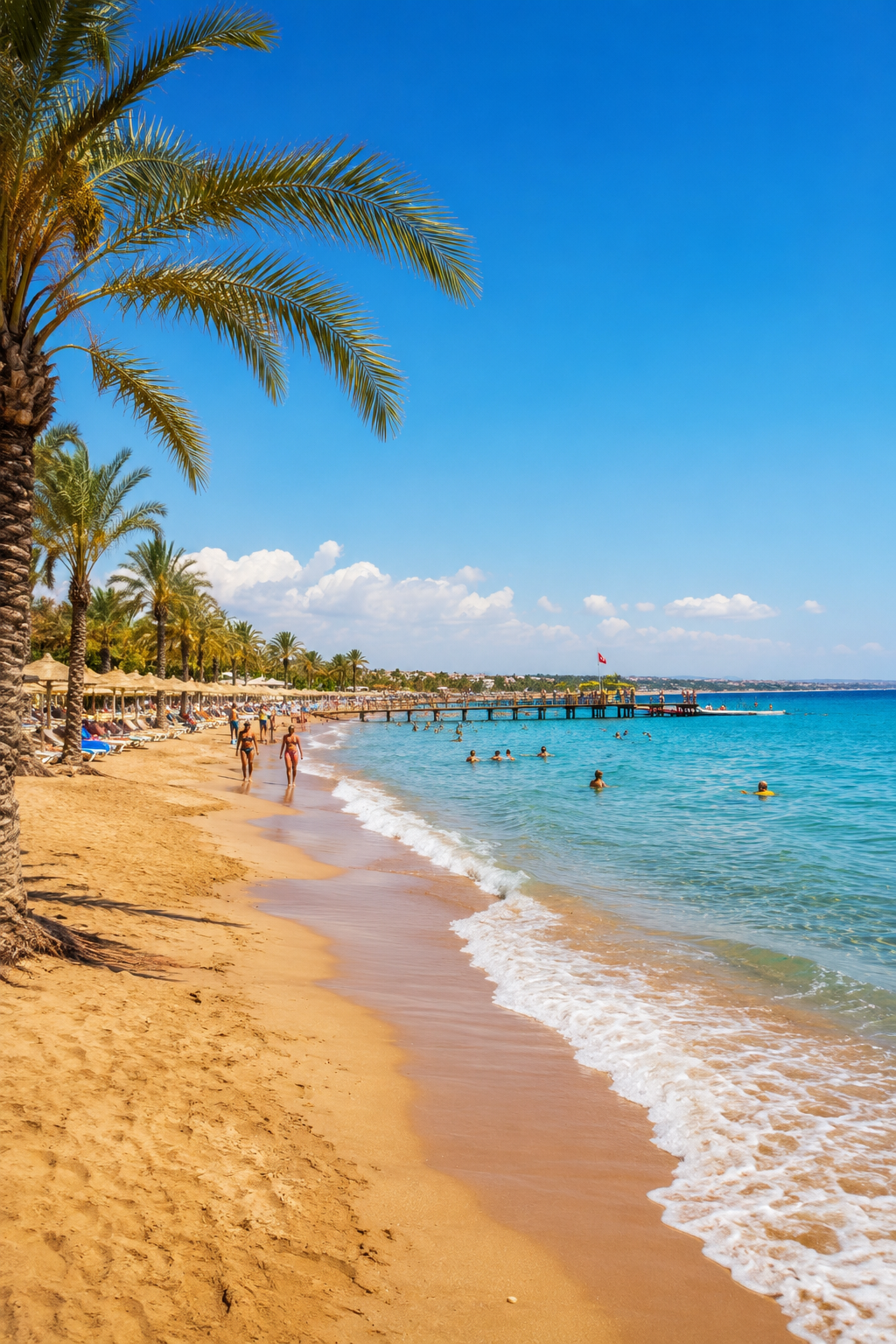Kumköy Beach in Side, Türkiye